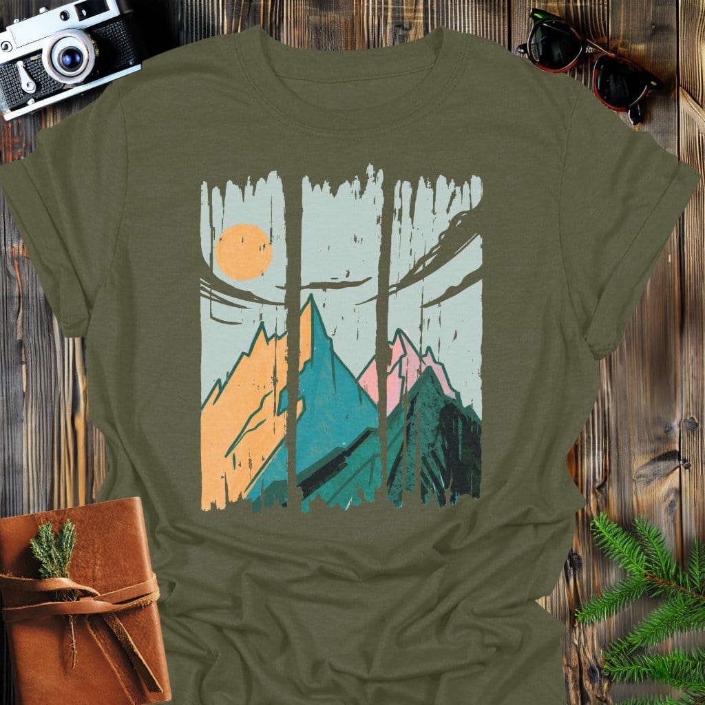 MyDesigns Physical Item Military Green / S Sunlit Horizon T-Shirt