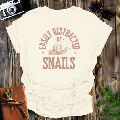 MyDesigns Physical Item Natural / S Easily Distracted By Snails T-Shirt