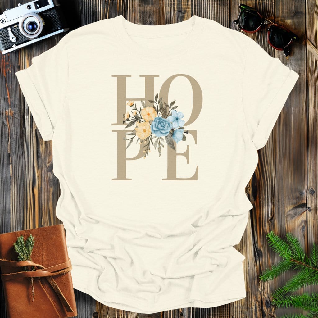 MyDesigns Physical Item Natural / S Flower Hope T-Shirt