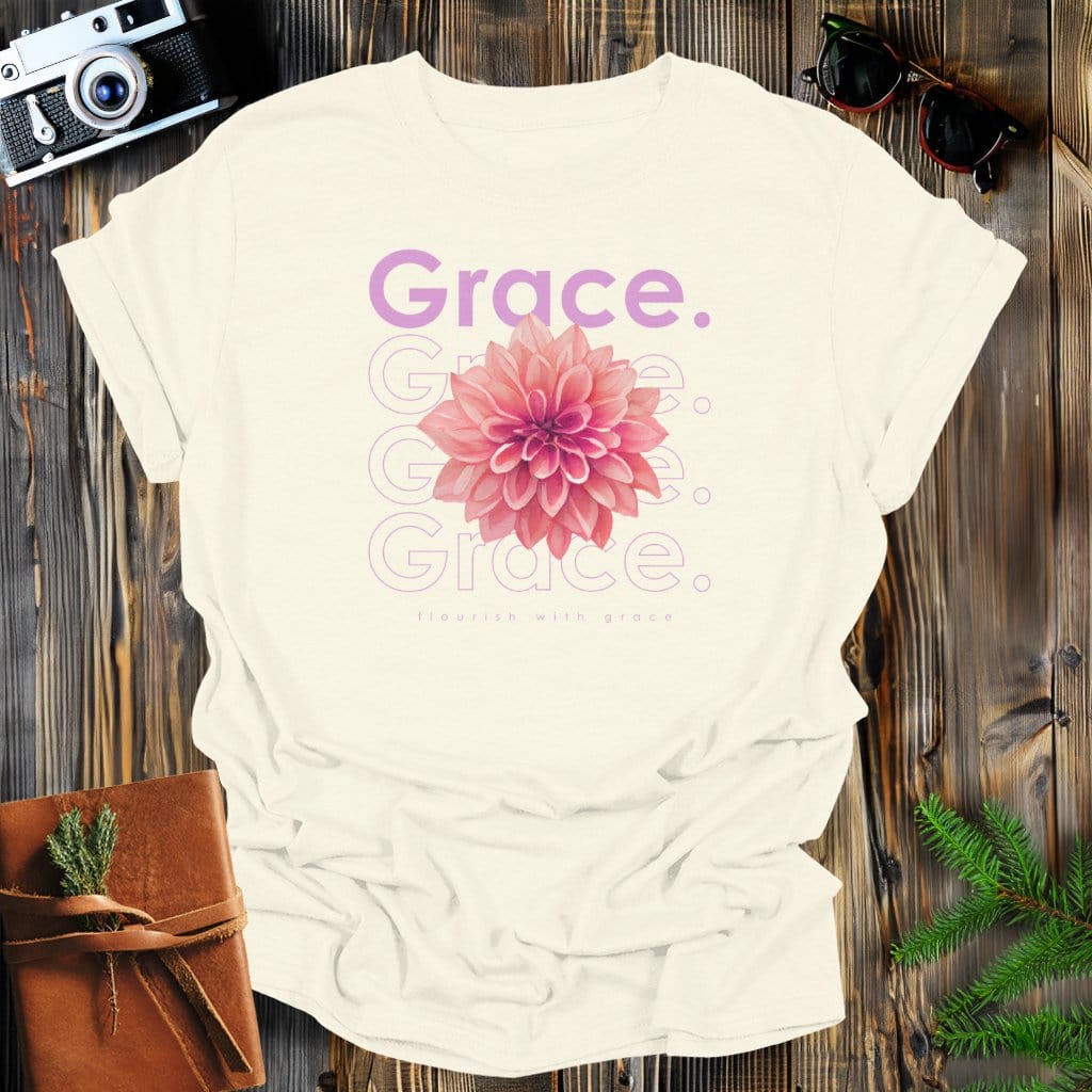 MyDesigns Physical Item Natural / S Grace & Flowers T-Shirt