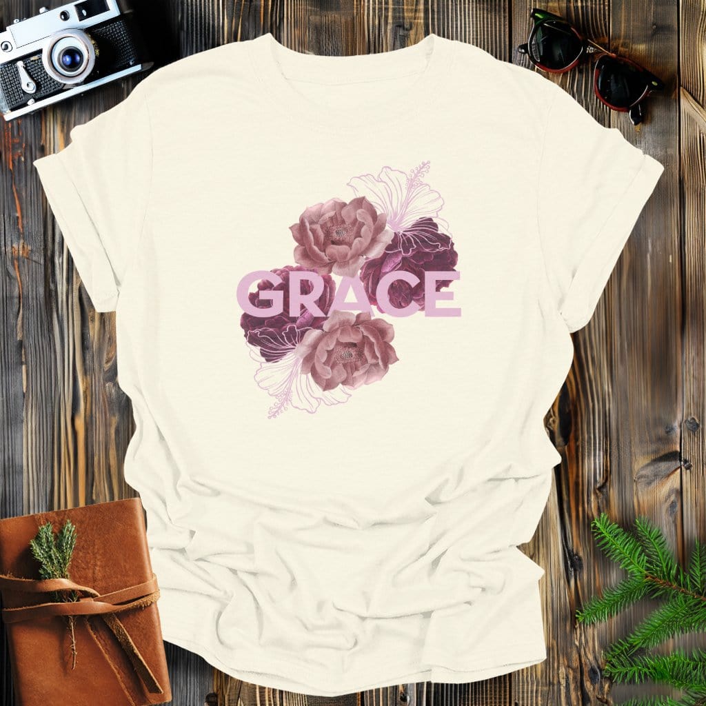 MyDesigns Physical Item Natural / S Grace in Roses T-Shirt