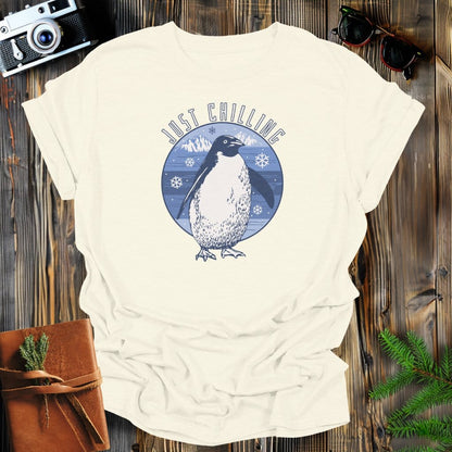 MyDesigns Physical Item Natural / S Just Chilling Penguin T-Shirt