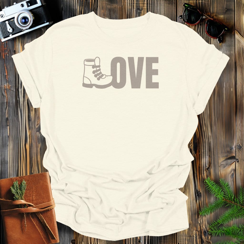 MyDesigns Physical Item Natural / S Love Hiking Boot T-Shirt