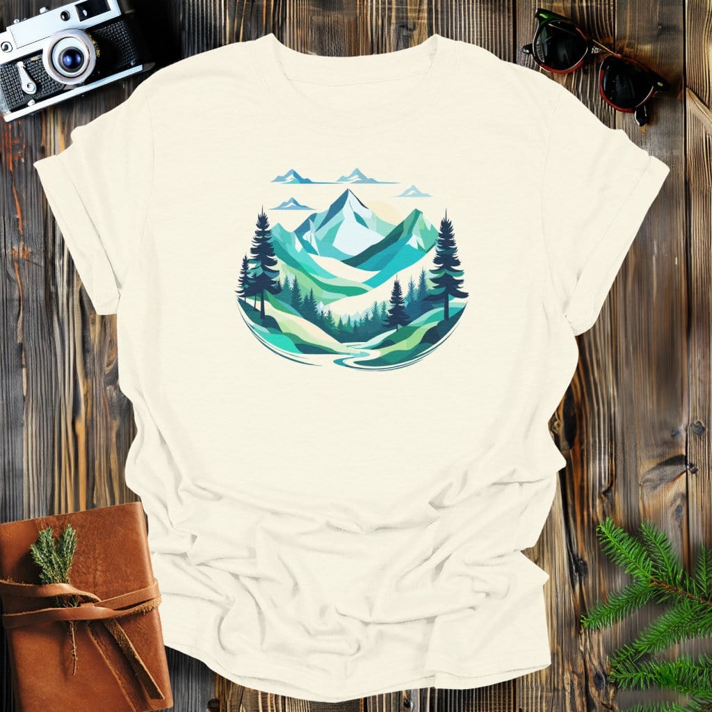 MyDesigns Physical Item Natural / S Mountain Geometric T-Shirt