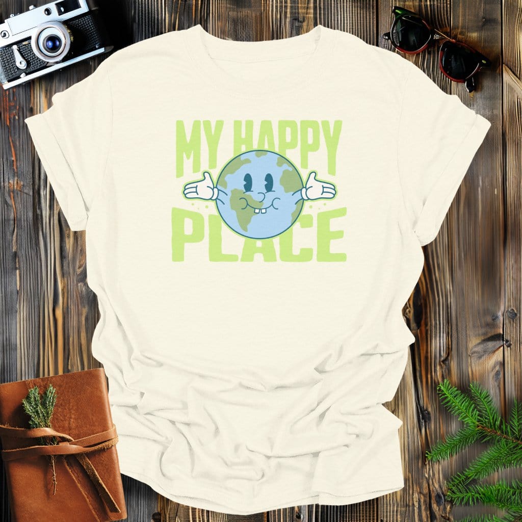 MyDesigns Physical Item Natural / S My Happy Place, Earth Hugging T-Shirt