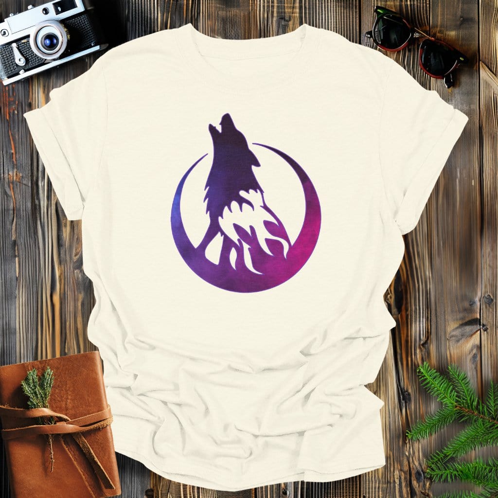 MyDesigns Physical Item Natural / S Smokey Howling Wolf T-Shirt