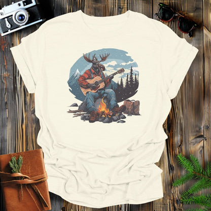 MyDesigns Physical Item Natural / S Snowy Moose Mountain Jam T-Shirt