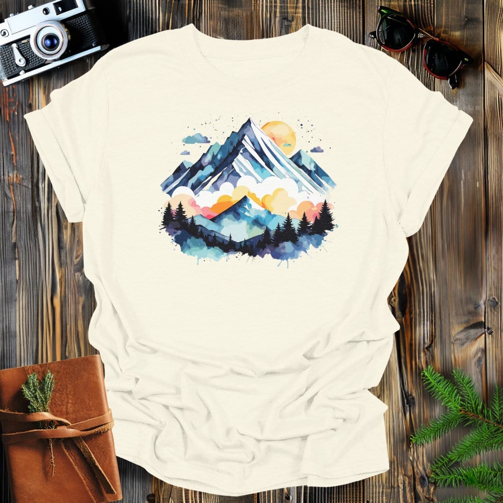 MyDesigns Physical Item Natural / S Water Color Mountains T-Shirt