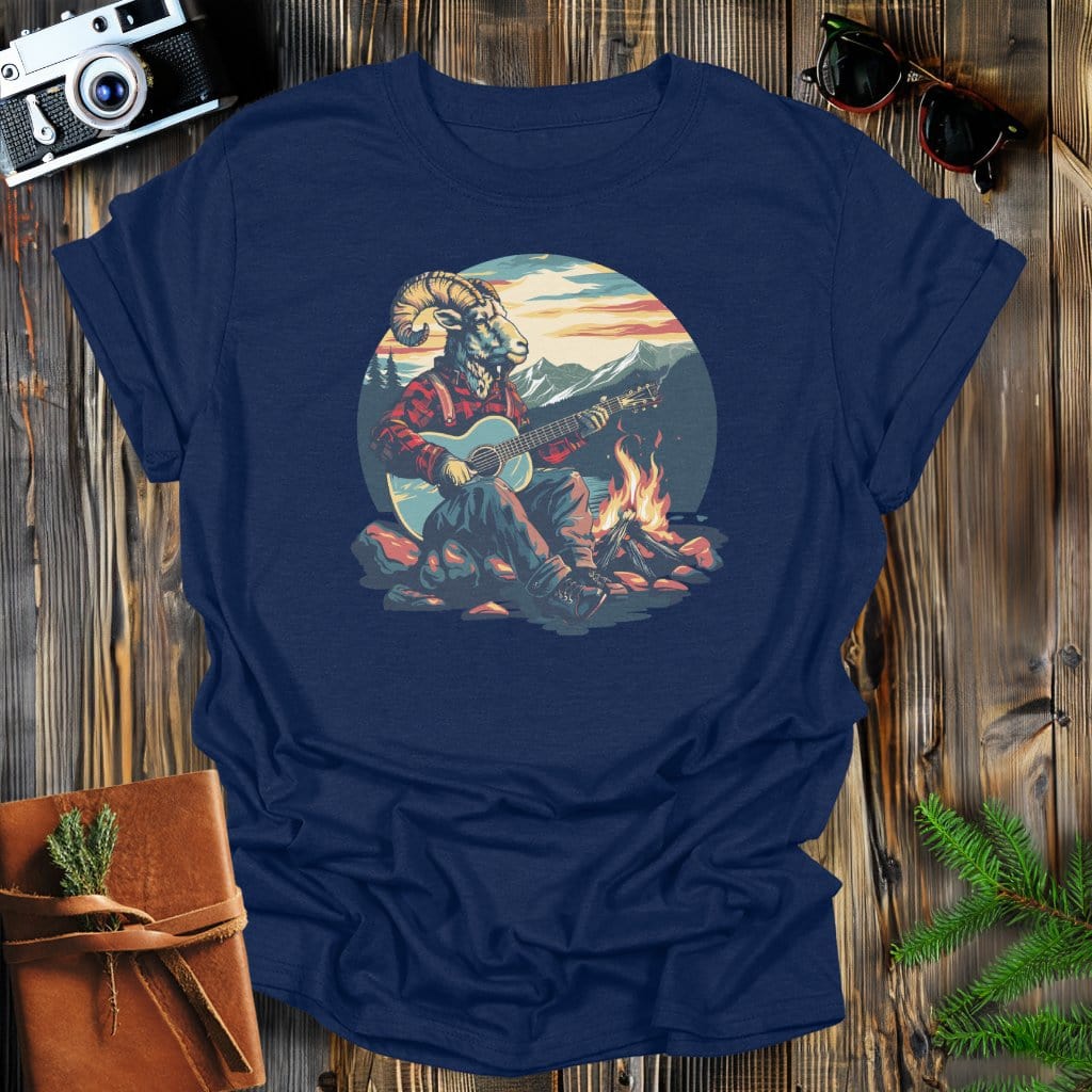 MyDesigns Physical Item Navy / S Big Horn Sheep Mountain Jam T-Shirt