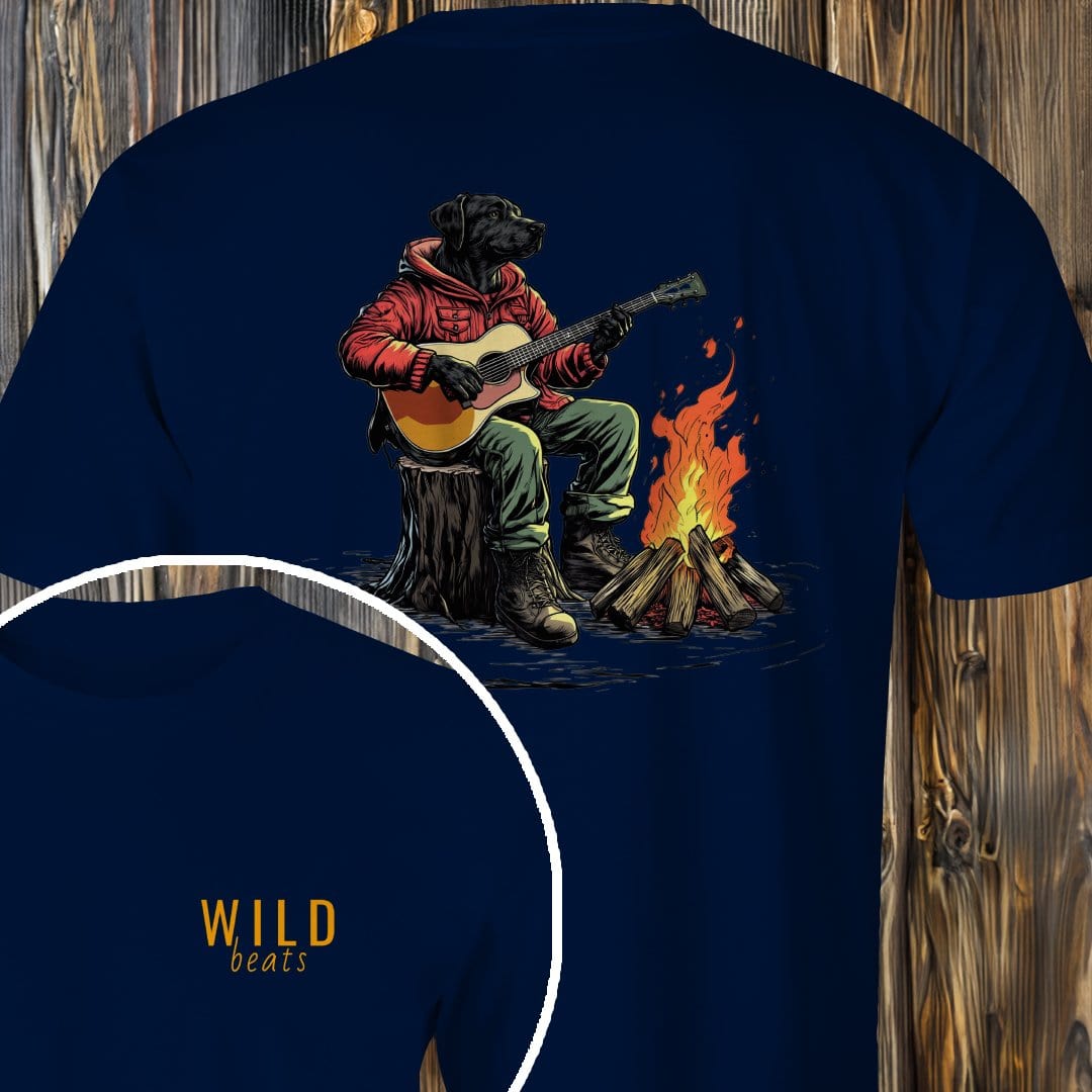 MyDesigns Physical Item Navy / S Black Lab Campfire Jam T-Shirt