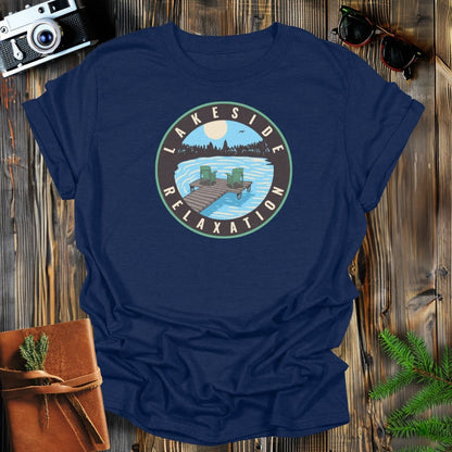 MyDesigns Physical Item Navy / S Lakeside Relaxation Sunset T-Shirt