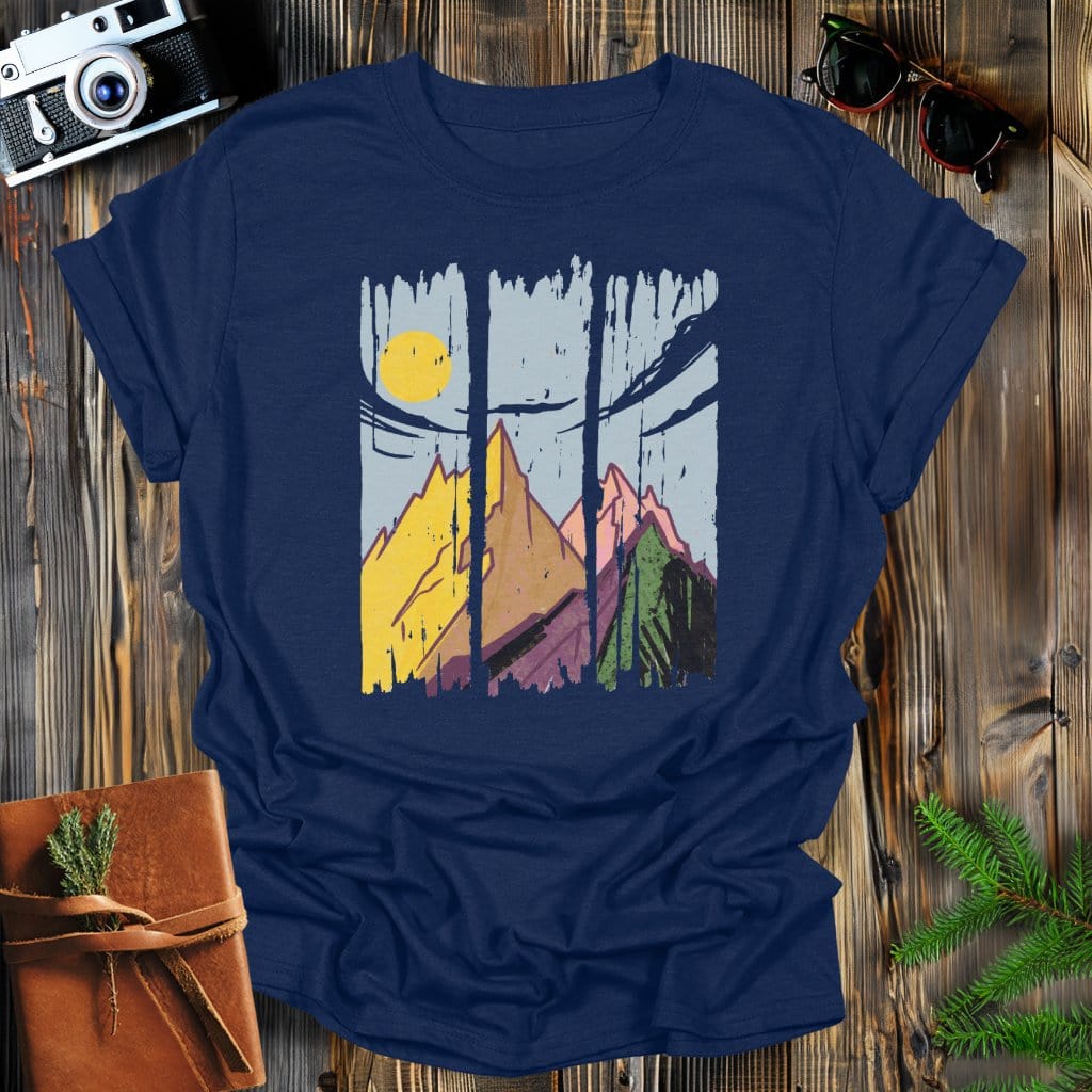 MyDesigns Physical Item Navy / S Sunset Peaks T-Shirt