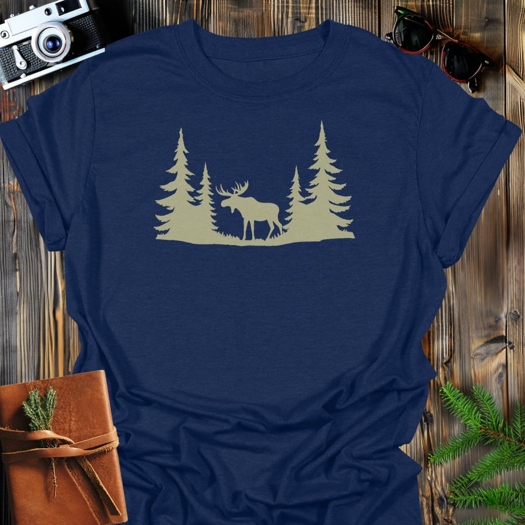 MyDesigns Physical Item Navy / S Wildwood Moose T-Shirt