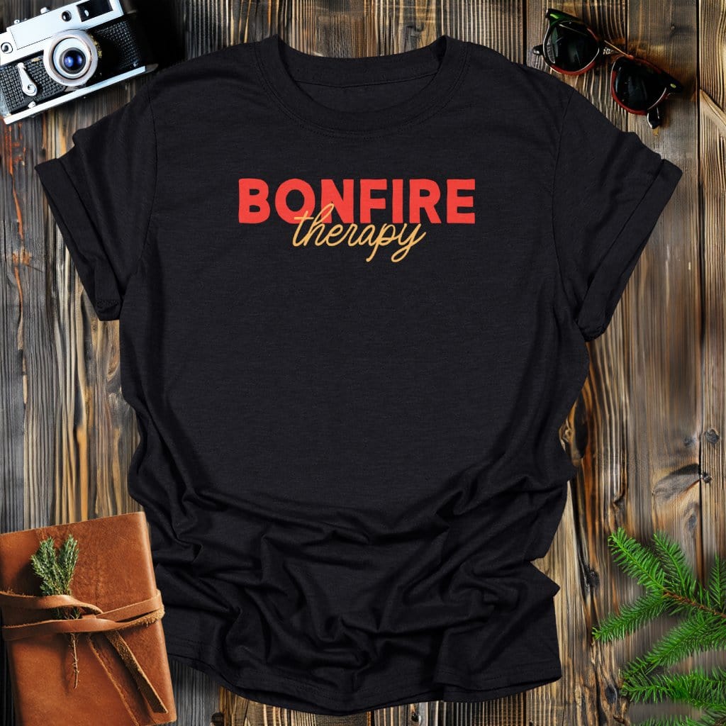 MyDesigns Physical Item S / Black Bonfire Therapy T-Shirt