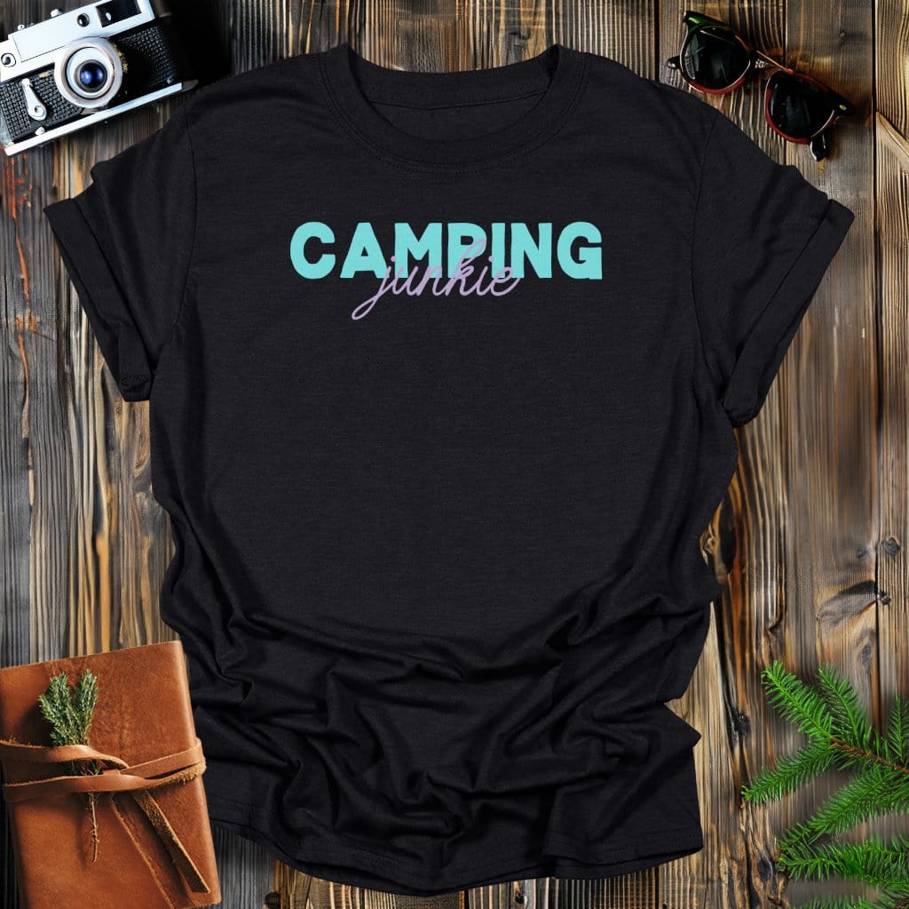 MyDesigns Physical Item S / Black Camping Junkie T-Shirt