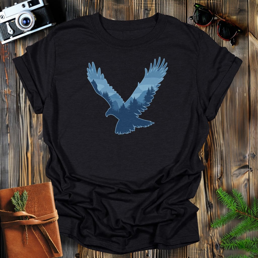 MyDesigns Physical Item S / Black Eagle Flight T-Shirt