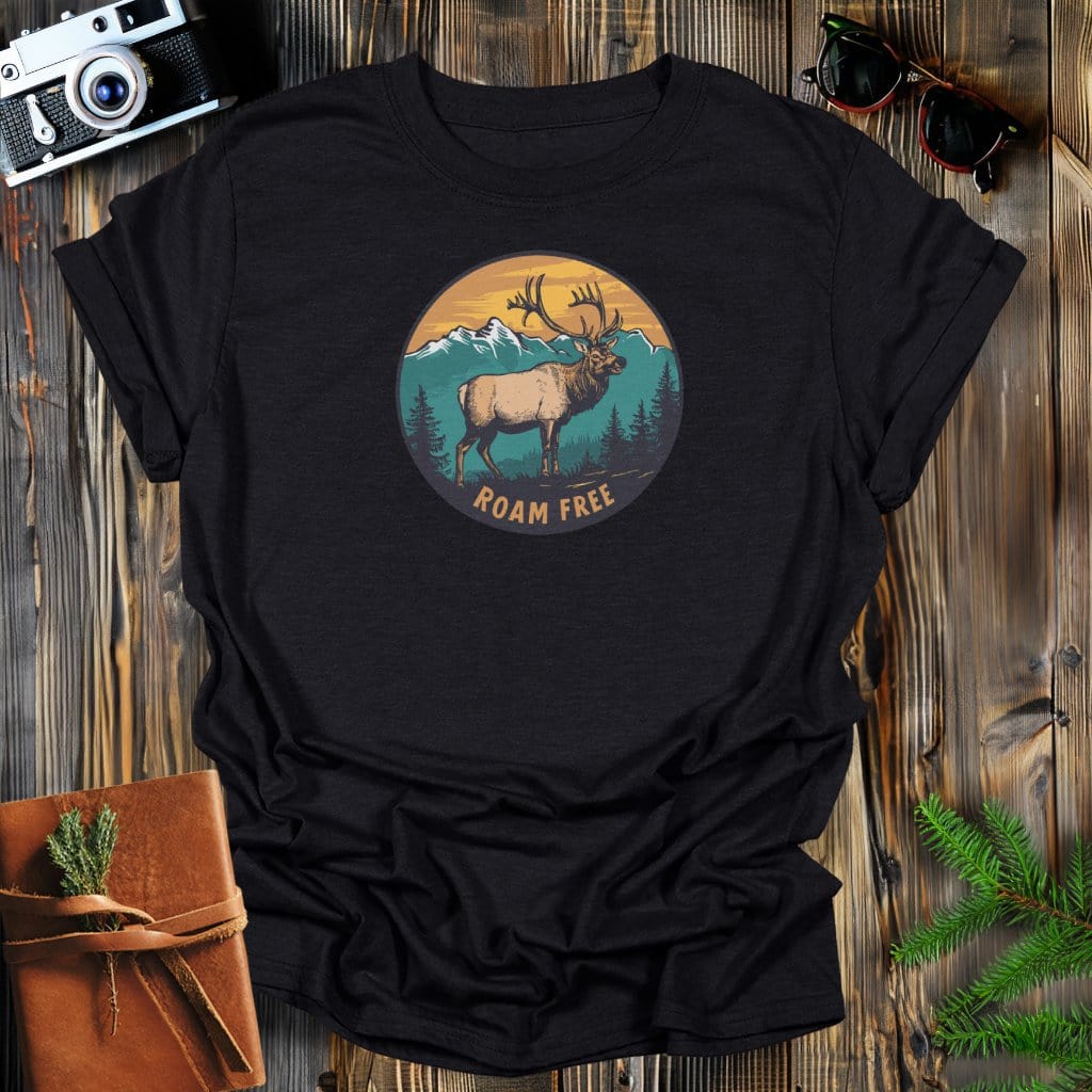 MyDesigns Physical Item S / Black Elk Roam Free Long Sleeve T-Shirt