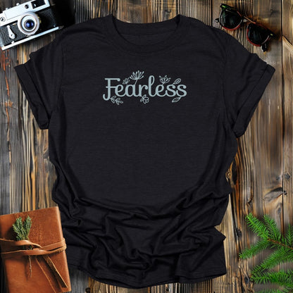 MyDesigns Physical Item S / Black Fearless Floral T-Shirt