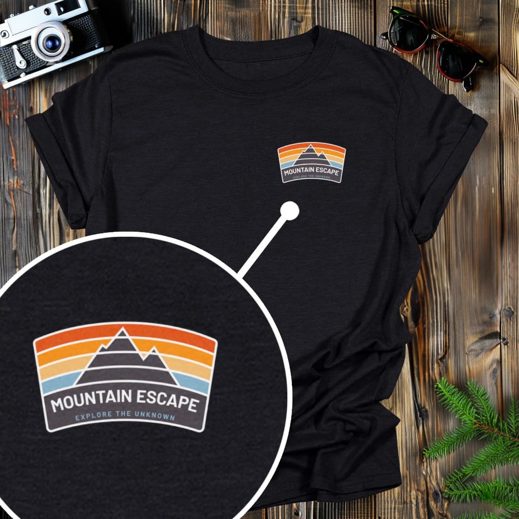 MyDesigns Physical Item S / Black Mountain Escape Pocket T-Shirt