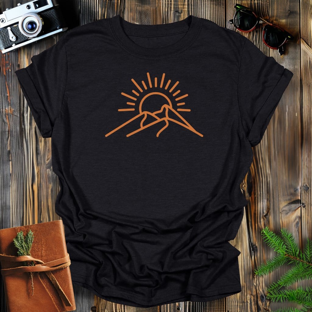 MyDesigns Physical Item S / Black Mountain Sunshine T-Shirt