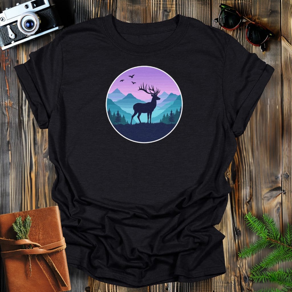 MyDesigns Physical Item S / Black Night Buck T-Shirt