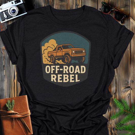 Off-Road Rebel 4x4 T-Shirt In S / Black Lightweight adventure tee for outdoor lovers Perfect for hiking camping or road trips Made from soft breathable cotton for all-day comfort Ideal for nature lovers and adventurers FAYO Threads outdoor apparel remember Fun Awaits You Outside