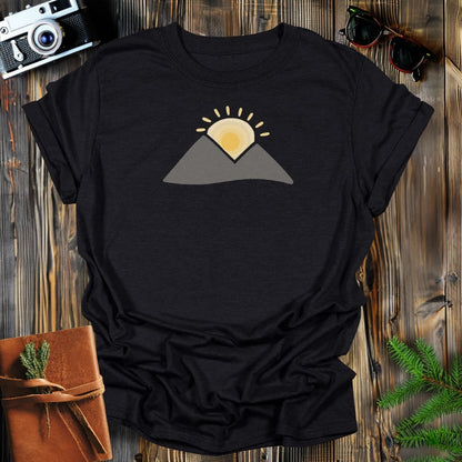 MyDesigns Physical Item S / Black Simple Sunrise T-Shirt