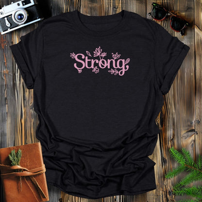 MyDesigns Physical Item S / Black Strong Floral T-Shirt