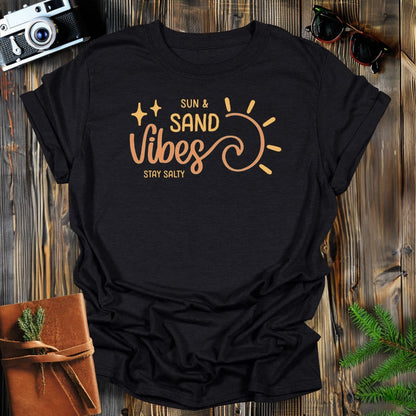 MyDesigns Physical Item S / Black Sun & Sand Vibes T-Shirt