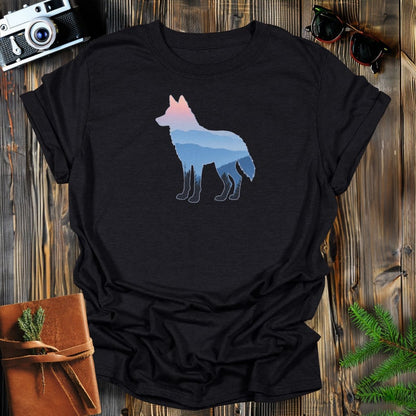 MyDesigns Physical Item S / Black Sunrise Wolf T-Shirt