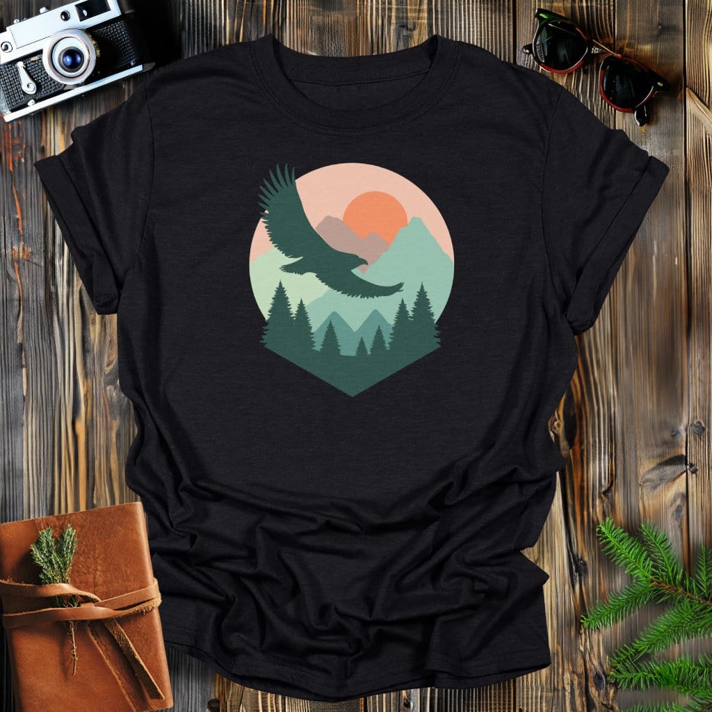 MyDesigns Physical Item S / Black Sunset Flight T-Shirt