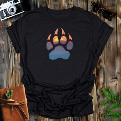 MyDesigns Physical Item S / Black Sunset Paw T-Shirt