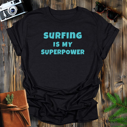 MyDesigns Physical Item S / Black Surfing Superpower T-Shirt