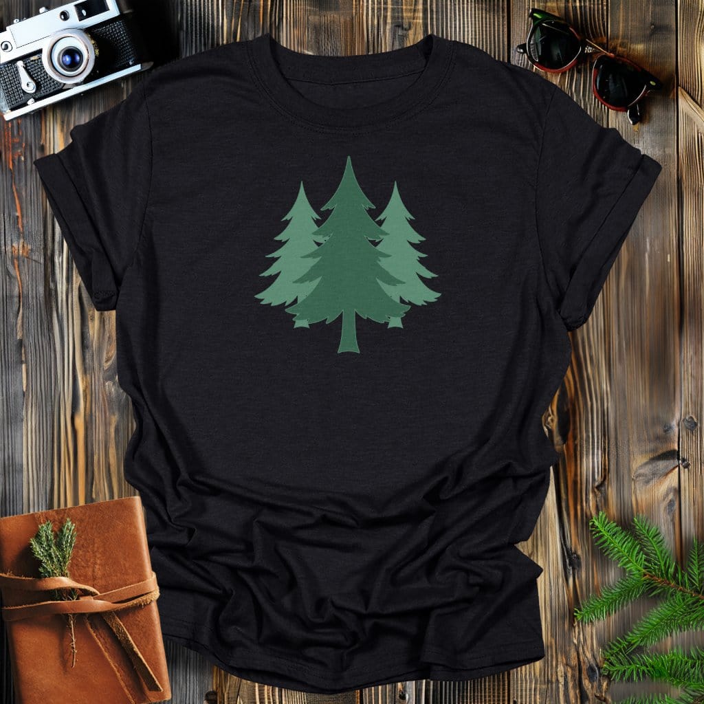 MyDesigns Physical Item S / Black Triple Evergreen T-Shirt