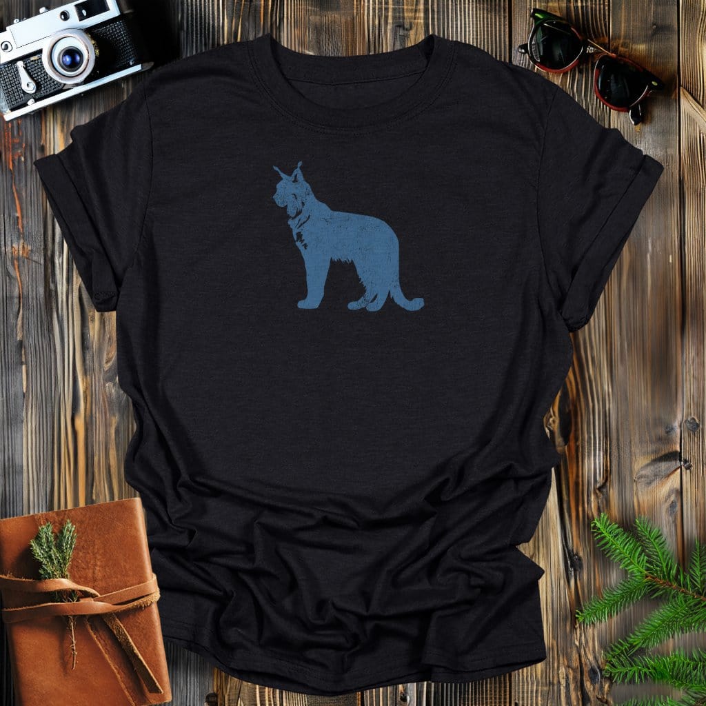 MyDesigns Physical Item S / Black Vintage Bobcat T-Shirt