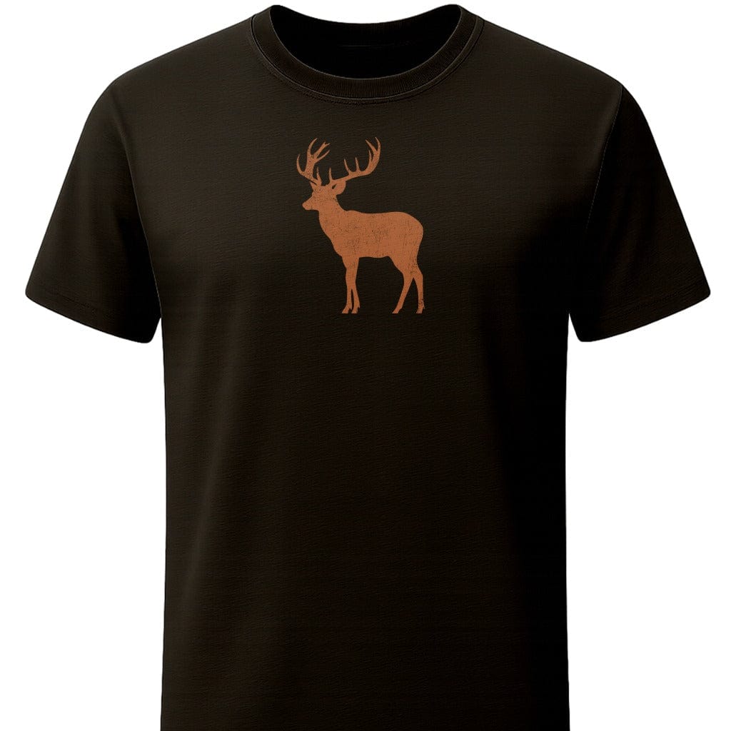 Vintage Buck T-Shirt In S / Black Lightweight adventure tee for outdoor lovers Perfect for hiking camping or road trips Made from soft breathable cotton for all-day comfort Ideal for nature lovers and adventurers FAYO Threads outdoor apparel remember Fun Awaits You Outside