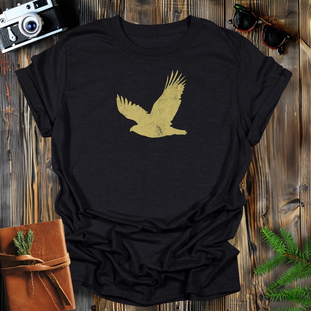 MyDesigns Physical Item S / Black Vintage Hawk T-Shirt