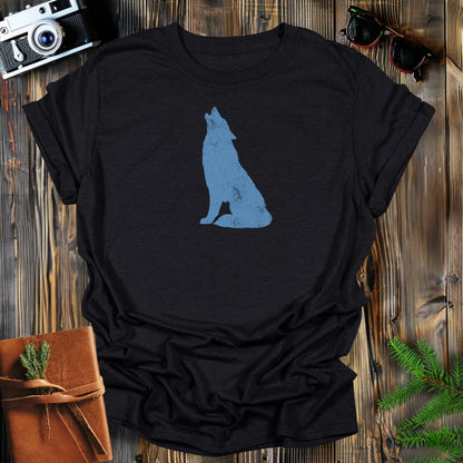 MyDesigns Physical Item S / Black Vintage Howling Wolf T-Shirt