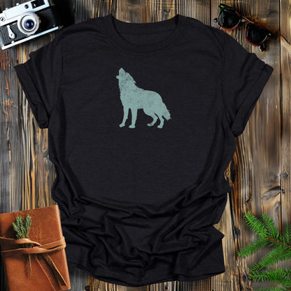 MyDesigns Physical Item S / Black Vintage Wolf T-Shirt