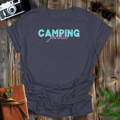 MyDesigns Physical Item S / Dark Heather Camping Junkie T-Shirt