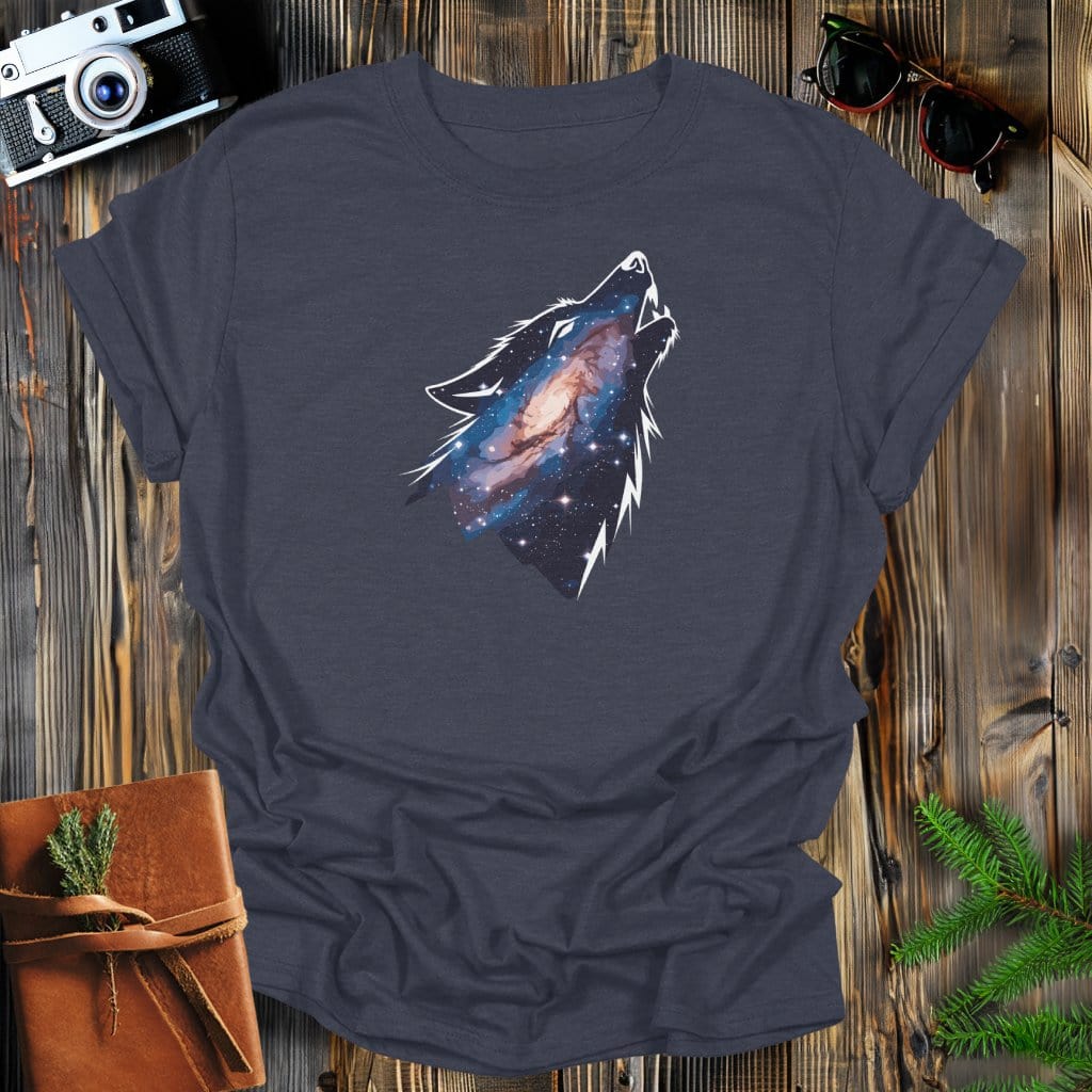 MyDesigns Physical Item S / Dark Heather Celestial Wolf T-Shirt