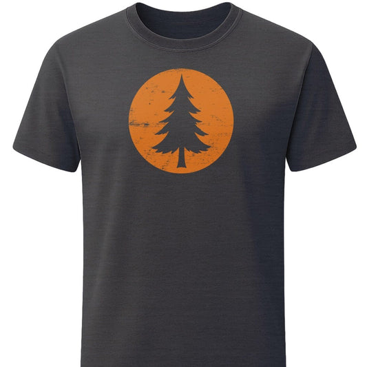Distressed Tree T-Shirt In S / Dark Heather Lightweight adventure tee for outdoor lovers Perfect for hiking camping or road trips Made from soft breathable cotton for all-day comfort Ideal for nature lovers and adventurers FAYO Threads outdoor apparel remember Fun Awaits You Outside