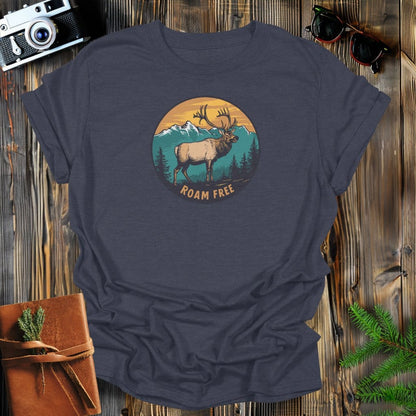 MyDesigns Physical Item S / Dark Heather Elk Roam Free Long Sleeve T-Shirt