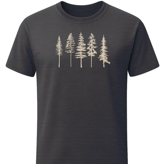 Evergreen T-Shirt In S / Dark Heather Lightweight adventure tee for outdoor lovers Perfect for hiking camping or road trips Made from soft breathable cotton for all-day comfort Ideal for nature lovers and adventurers FAYO Threads outdoor apparel remember Fun Awaits You Outside