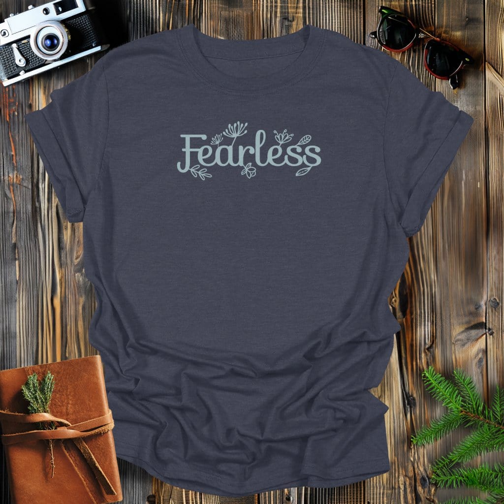 MyDesigns Physical Item S / Dark Heather Fearless Floral T-Shirt