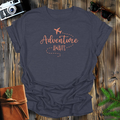 MyDesigns Physical Item S / Dark Heather Fly Away Adventure Awaits T-Shirt