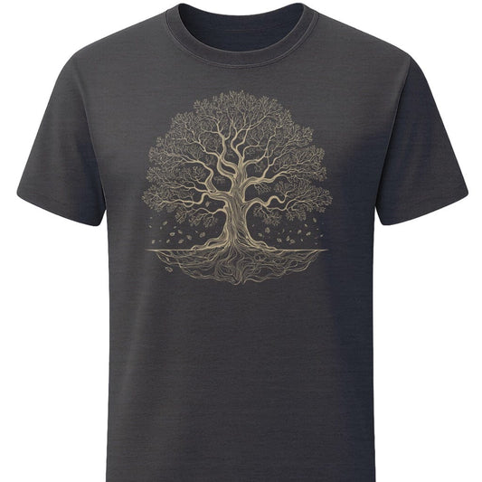 Growth in the Winter T-Shirt In S / Dark Heather Lightweight adventure tee for outdoor lovers Perfect for hiking camping or road trips Made from soft breathable cotton for all-day comfort Ideal for nature lovers and adventurers FAYO Threads outdoor apparel remember Fun Awaits You Outside