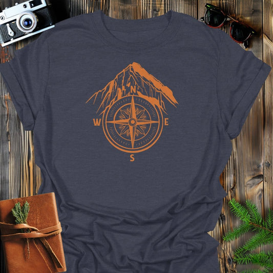 Mountain Compass T-Shirt In Dark Heather / S Lightweight adventure tee for outdoor lovers Perfect for hiking camping or road trips Made from soft breathable cotton for all-day comfort Ideal for nature lovers and adventurers FAYO Threads outdoor apparel remember Fun Awaits You Outside