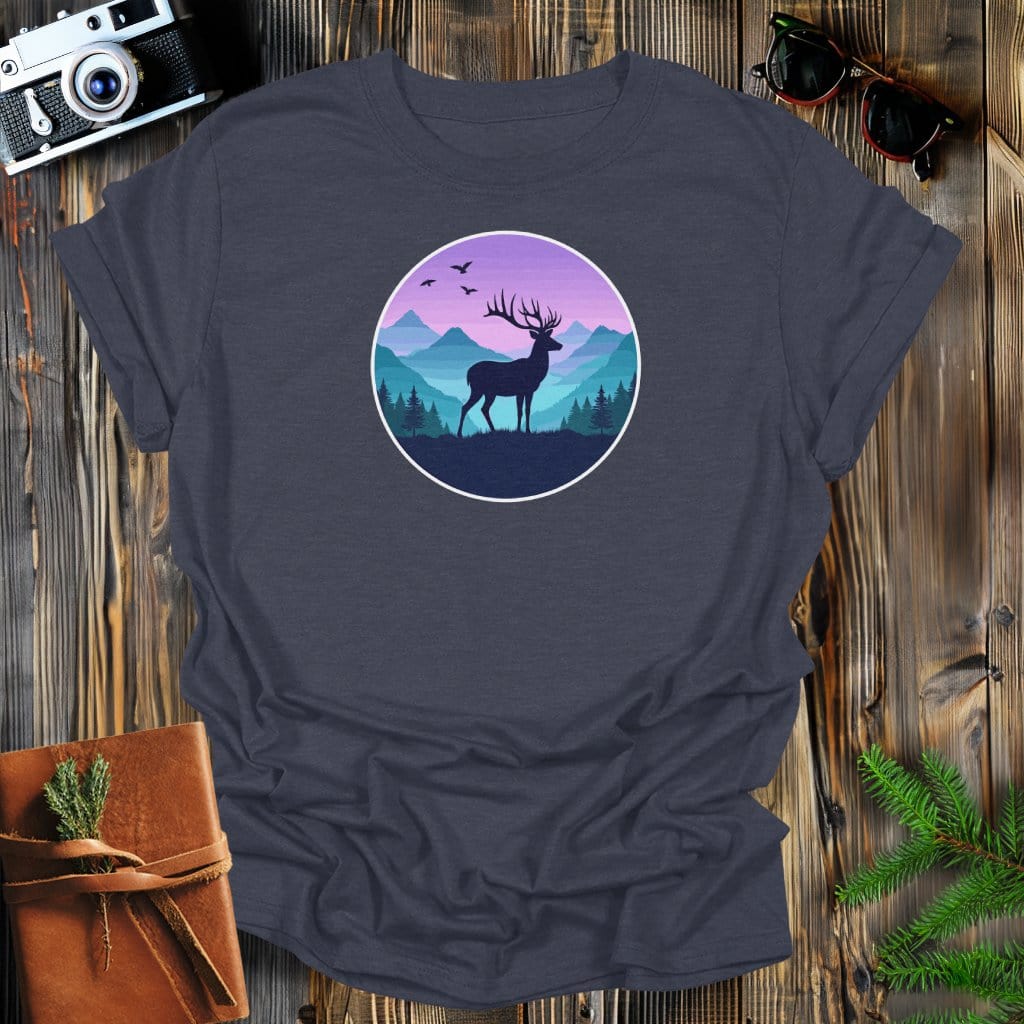 MyDesigns Physical Item S / Dark Heather Night Buck T-Shirt