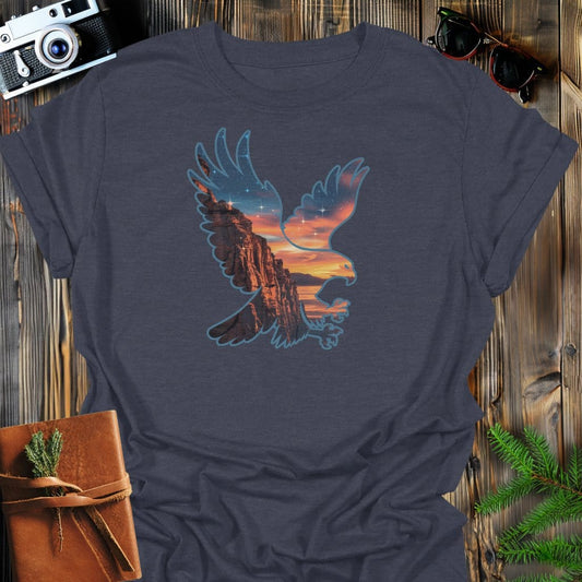 Skybound Spirit T-Shirt In Dark Heather / S Lightweight adventure tee for outdoor lovers Perfect for hiking camping or road trips Made from soft breathable cotton for all-day comfort Ideal for nature lovers and adventurers FAYO Threads outdoor apparel remember Fun Awaits You Outside
